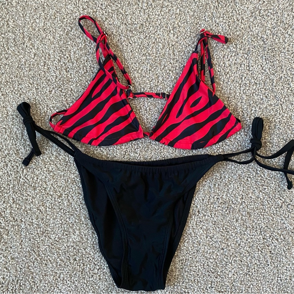 zebra printed bikini